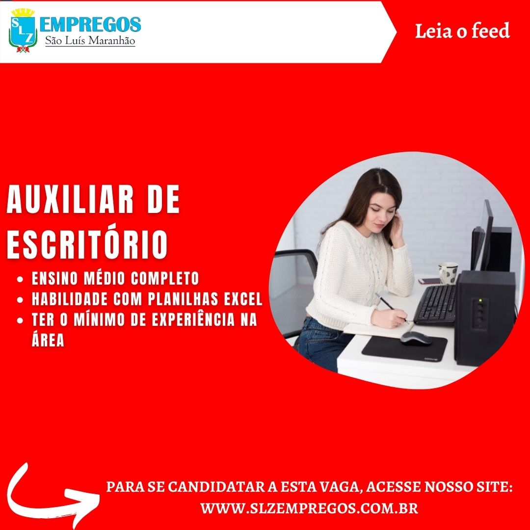 Auxiliar De EscritÓrio Slz Empregos 9008