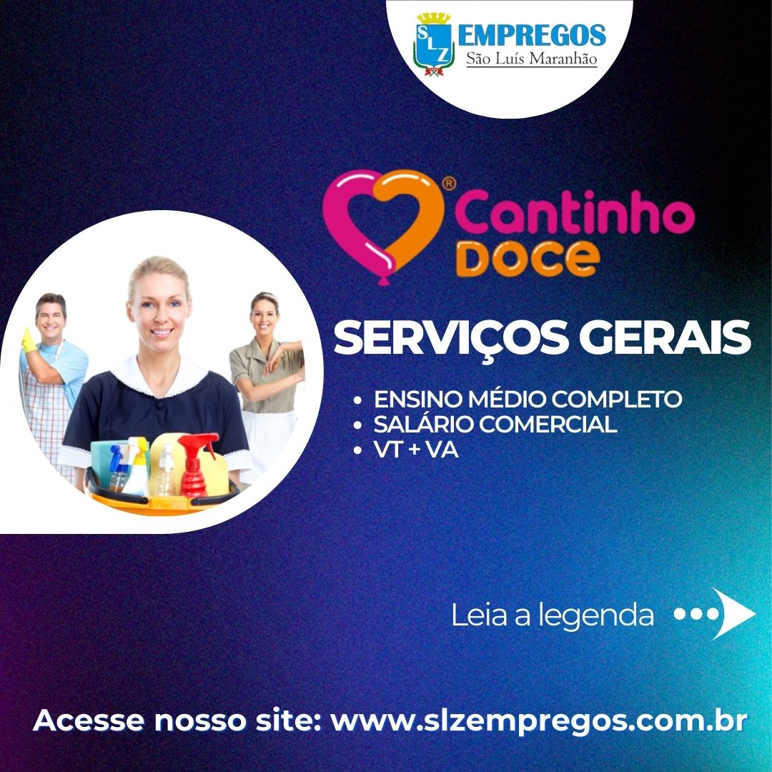 Servi Os Gerais Slz Empregos